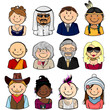 Vector: Faces of the world 2 Faces of the world 2