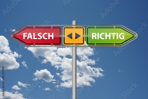 Photo: Richtig oder falsch handeln? Richtig oder falsch handeln?
