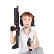 Boy and weapon