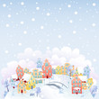 Vector: Winter town Winter town