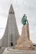 Hallgrimmskirche und Statue von Leif Eriksson, Reykjavik, Island