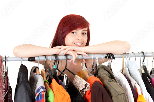 Photo: beautiful teenage girl in her own dressing room beautiful teenage girl in her own dressing room
