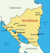 Republic of Nicaragua - vector map