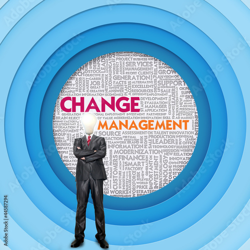 Illustration: Business word cloud for business concept, Change Management Business word cloud for business concept, Change Management