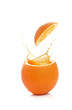 orange with splash