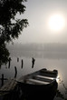 Foggy lake mystic silence