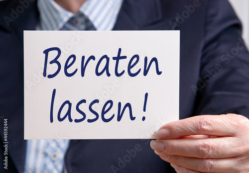 Photo: Beraten lassen ! Beraten lassen !