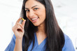 Nurse showing a pill