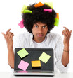 Black man multitasking