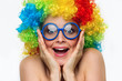 Foto: Girl in color wig Girl in color wig