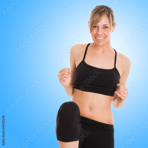 Photo: Woman doing fitness Woman doing fitness
