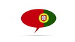 Portugal Flag Speech Bubble