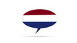 Netherlands Flag Speech Bubble