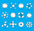 Vector: cartoon clouds set cartoon clouds set