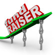 Fundraiser People Lifting Arrow Words Fund Raiser