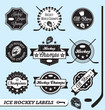 Vector Set: Ice Hockey League Labels and Stickers