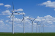 Wind Turbines on Farm.
