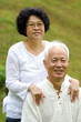 Asian Senior Couple at outdoor park
