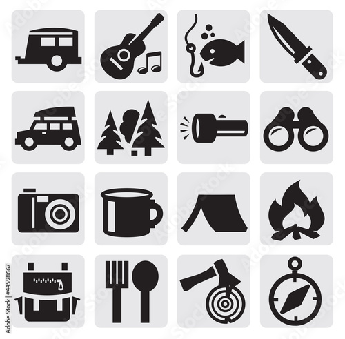 Vector: camping theme camping theme
