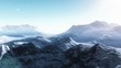 Flug über die Berge