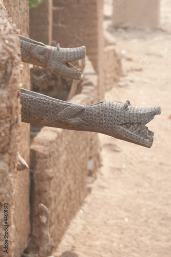Photo: Gutter like crocodile, Mali, Africa. Gutter like crocodile, Mali, Africa.