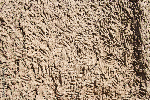 Photo: Wall with handprints in Timbuktu, Mali, Africa. Wall with handprints in Timbuktu, Mali, Africa.
