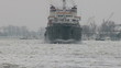 Ice breaking on the Danube river...