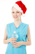 Fitness santa woman