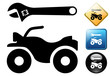 Quad repair pictogram and icons