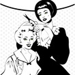 Vintage retro woman Hairdressing - Retro poster