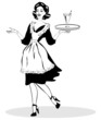 Comic Sexy Server - Retro Clip Art from big collection pop art