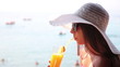 Video: Young Teenage Girl Drinking Orange Juice Young Teenage Girl Drinking Orange Juice