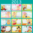 Baby's monthly calendar for 2013