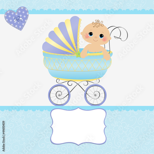 Vector: Cute template for baby card Cute template for baby card