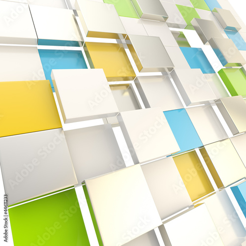 Illustration: Cube abstract copyspace background Cube abstract copyspace background