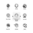 Vintage icons set with image slider menu