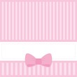 Vector card ori nvitation with sweet pink bow and place for text