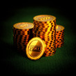 Golden Poker Chips