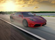 red racing car