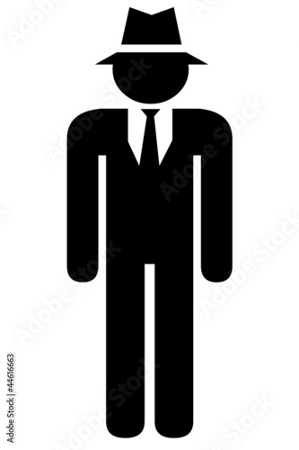 Illustration: Icono humano, mafia. Icono humano, mafia.