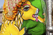 Decorated elephant at the elephant festival in Jaipur.