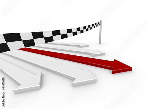 Illustration: 3D Arrow Race Goal 3D Arrow Race Goal