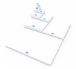 Illustration: 3D DIN Format Konzept A0 bis A8 - Weiß 01 3D DIN Format Konzept A0 bis A8 - Weiß 01