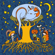 Vector: original doodle artistic halloween card original doodle artistic halloween card