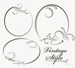 Three decorative oval frame.