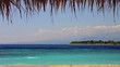 Island in turquoise sea loop