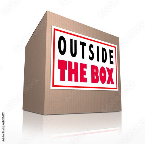 Illustration: Outside the Box Innovative Unconventional Creative Thinking Outside the Box Innovative Unconventional Creative Thinking