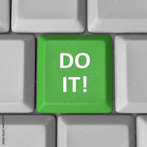 Illustration: Do It Green Computer Keyboard Key Encouragement Words Do It Green Computer Keyboard Key Encouragement Words
