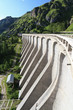 Diga - dam in Fedaia lake Diga - dam in Fedaia lake