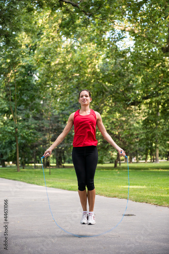 Photo: Workout with skipping rope Workout with skipping rope